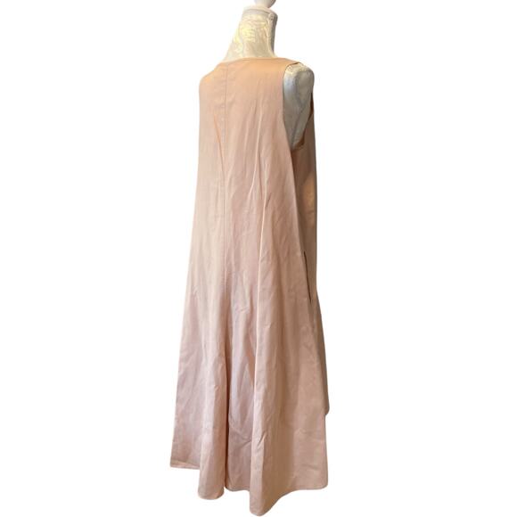 Anthropologie Maeve Camillia Blush Pink High Low Sleeveless Drop Waist Sz Large - Picture 4 of 15